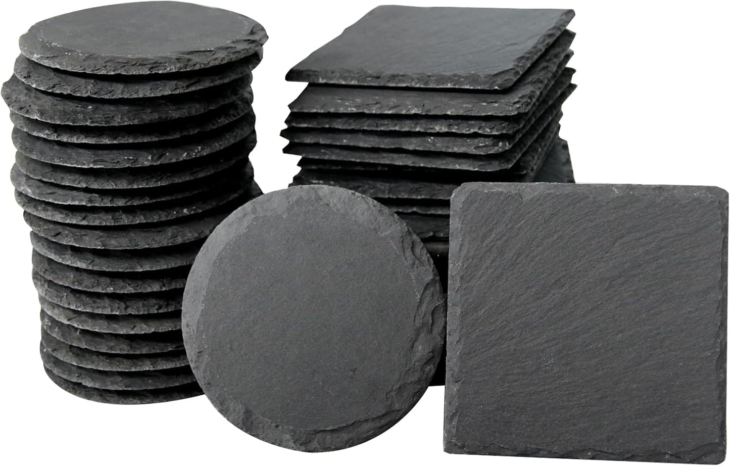 Set of 4 Custom Engraved Slate Coasters