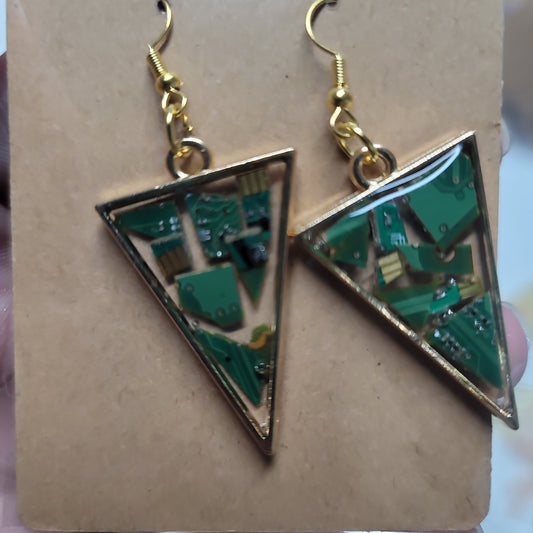 Computer Chip Earrings