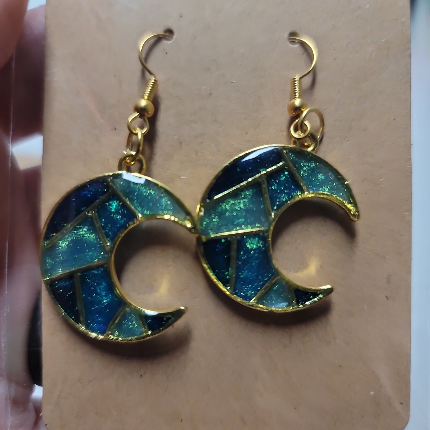 Moon Bezel Earrings