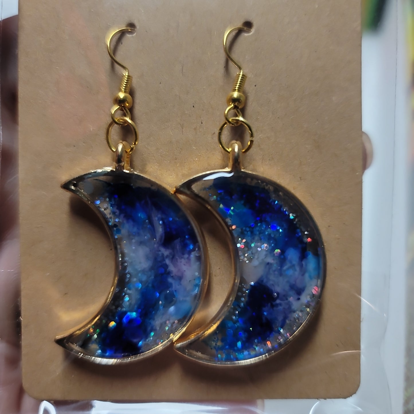 Moon Bezel Earrings