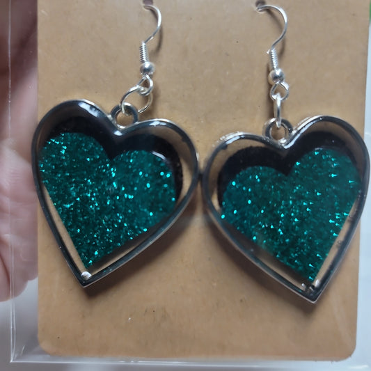 Heart Bezel Earrings