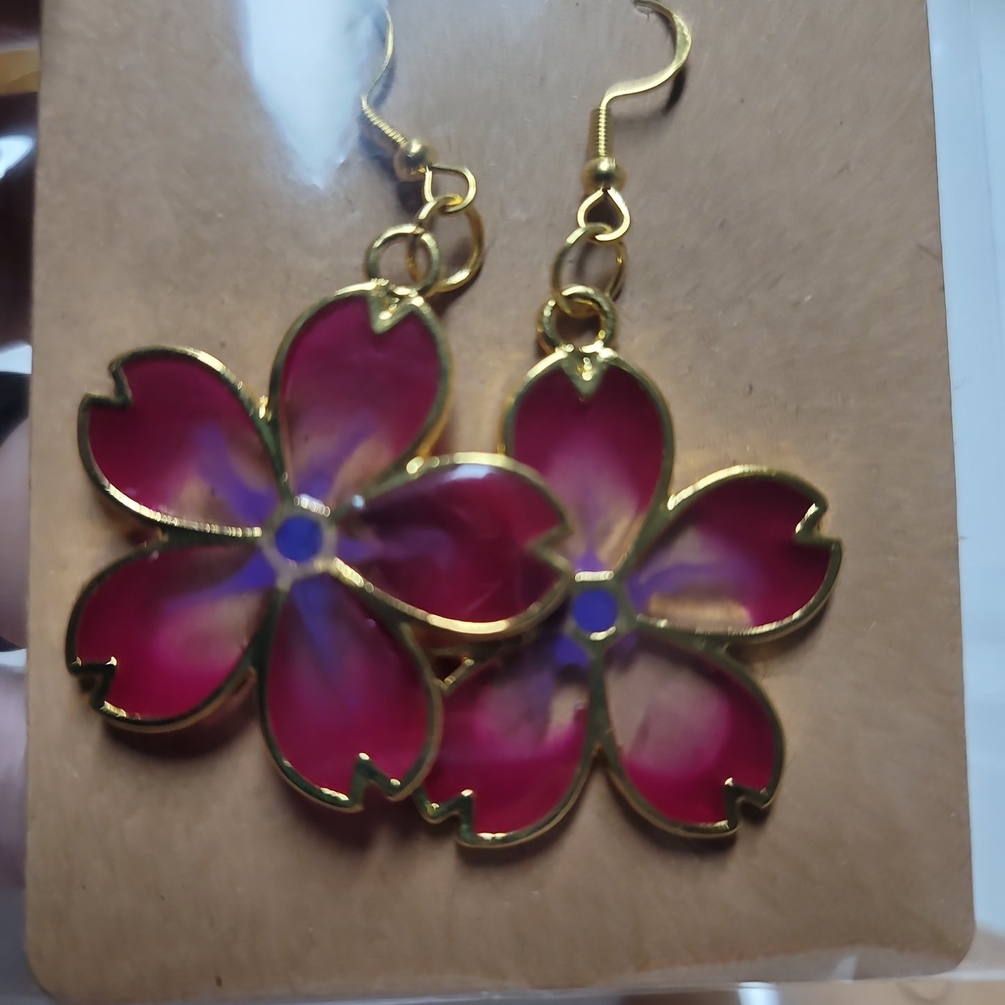 Flower Bezel Earrings