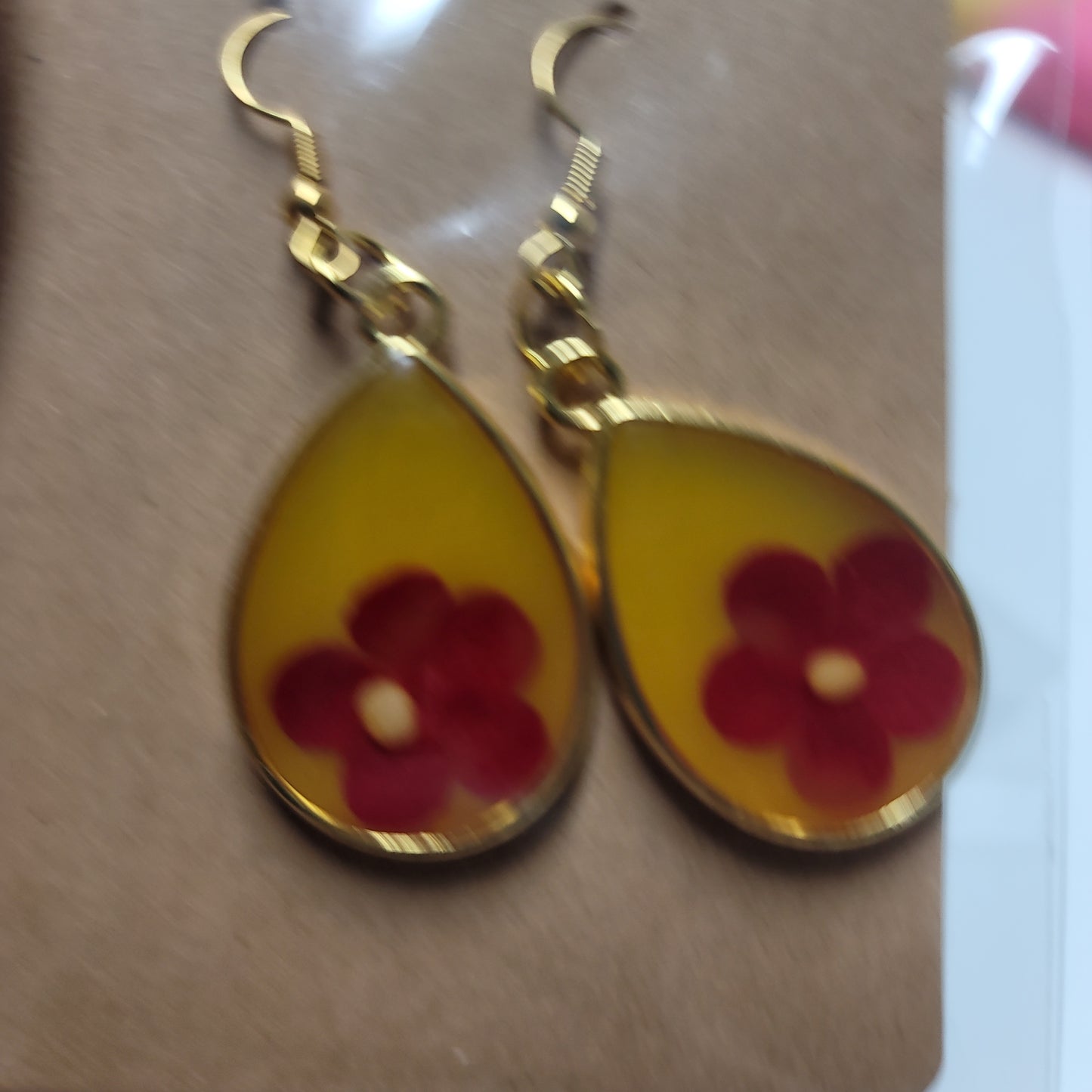 Flower Bezel Earrings