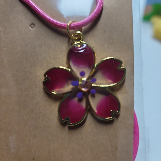 Flower Bezel Necklace