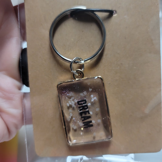 Rectangle Bezel Keychain